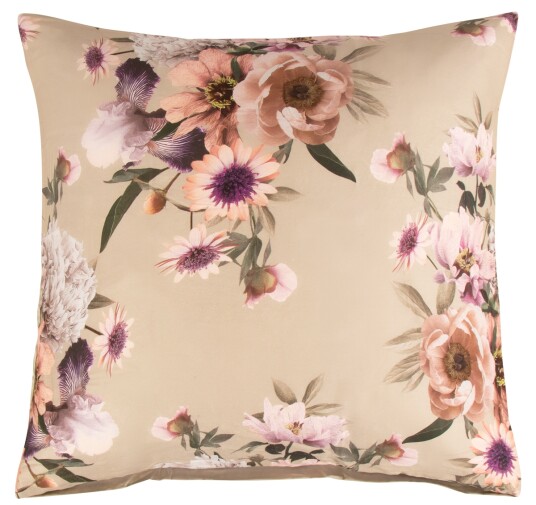 ByBorg Putetrekk - 60x63 cm - 100% Bomullssateng - Sand flower