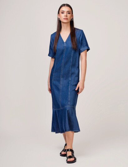 Ivo Nikkolo Woven Dress, Dencel - Blue - 36 Ivo Nikkolo Woven Dress, Dencel - Blue - 36