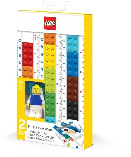LEGO Byggbar Linjal med Figur LEGO Byggbar Linjal med Figur