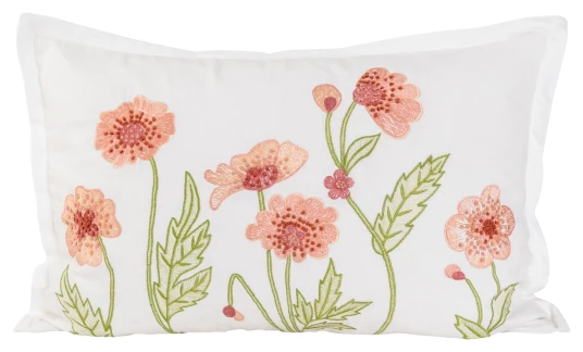 Lama putetrekk bomull 40x60 Rosa blomster Lama putetrekk bomull 40x60 Rosa blomster