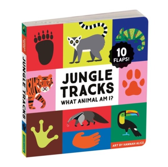 Jungle Tracks Lift-The-Flap Board Book Av Mudpuppy Jungle Tracks Lift-The-Flap Board Book Av Mudpuppy