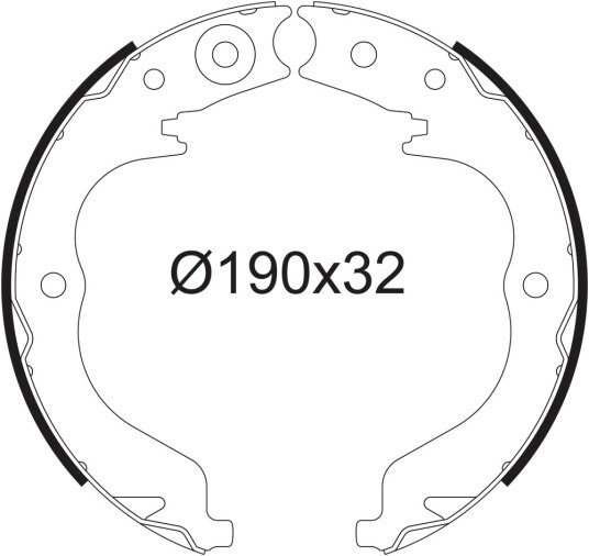 VALEO 564151 Bremseskosett, håndbrems