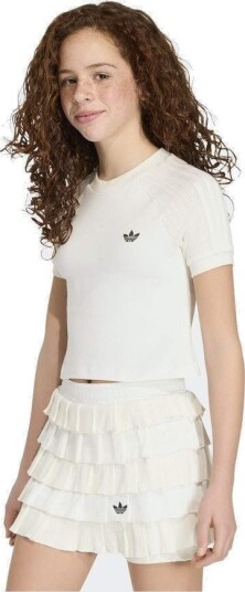 Adidas Originals Slim Knitted 3 Stripes Tee størrelse 164 cm