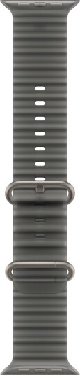Apple 49mm Translucent Black Ocean Band - Natural Titanium Finish
