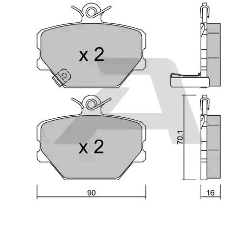 Bremseklosser AISIN BPMB 1001