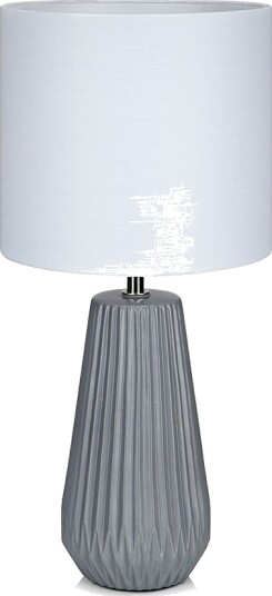Nicci Bordlampe Høyde 41 Cm Grå/Hvit Nicci Bordlampe Høyde 41 Cm Grå/Hvit