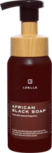 Loelle Organic Skincare African Black Soap Foam Scented 250ml