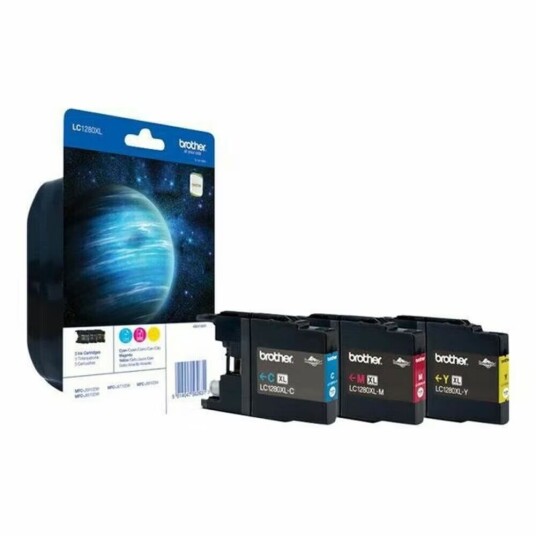 Brother Lc1280xl Rainbow-Pack - Gul, Cyan, Magenta - Original - Blister Med Akustisk / Elektromagnetisk Alarm - Blekkpatron