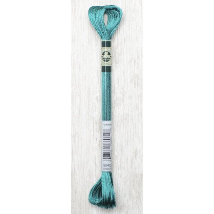 DMC Mouliné Satin Floss Broderigarn 943 Sjøgrønn