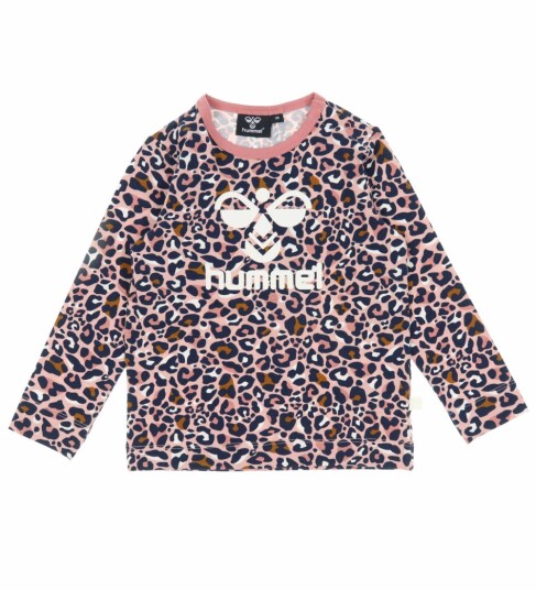 Hummel Genser hmlMarie Pale Mauve m. Leopard Mønster/Logo 68 Genser Rosa 62