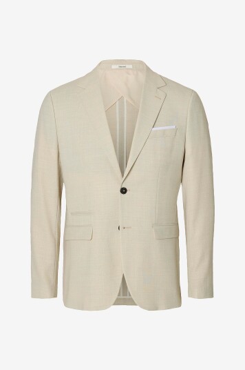 Selected Men   Blazer slhSlim Oasis Linen Blz B Noos   Hvit