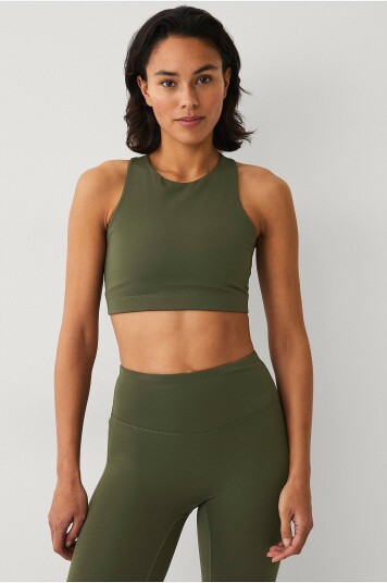 Ellos Studio Sports BH Studio Bra High Neck Core Grønn