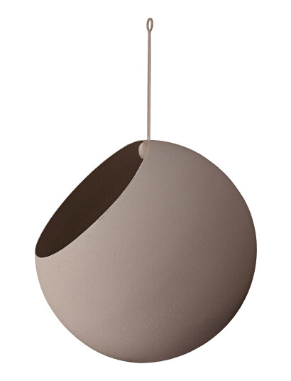 AYTM Globe Hanging Flowerpot - Grey - 21X32CM AYTM Globe Hanging Flowerpot - Grey - 21X32CM