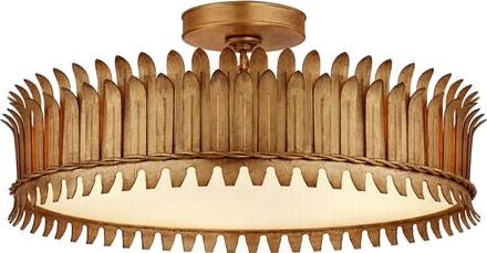 Leslie 21" Semi Flush Gilded Iron