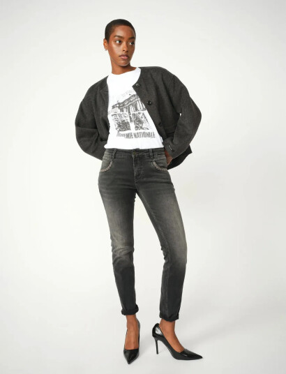 MOS MOSH Mmnaomi Perla Grigio Jeans - Grey - 24 Regular