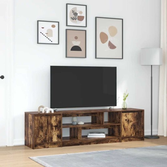 TV benk røkt eik 188,5x41x50 cm konstruert tre
