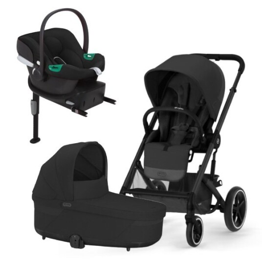 Cybex Barnevogn Balios S Lux Travelsystem inkl. Aton B2 & Base One Moon Black