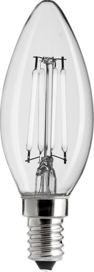 UNI WHITE Kronelys Klar E14 4W 2700K Dimbar