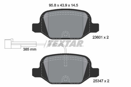 Bremseklosser TEXTAR 2360104 Bremseklosser TEXTAR 2360104