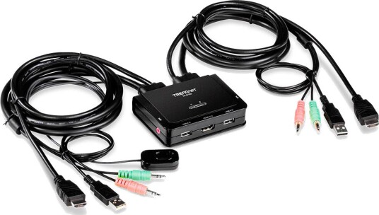 TRENDnet TK-216i KVM-, Lyd- og USB-svitsj 2 Porter