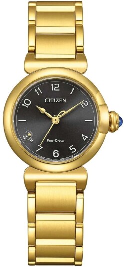 Citizen Dameklokke EM1132 88H Eco Drive Sort/Gulltonet stål Ø26 mm