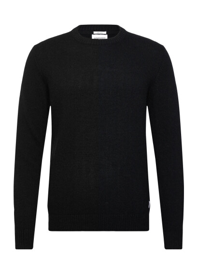Lindbergh Lambswool O-Neck Knit - Black - M