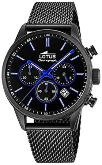 Lotus Herreklokke 18700/3 Chrono Sort/Stål Ø41.5 mm
