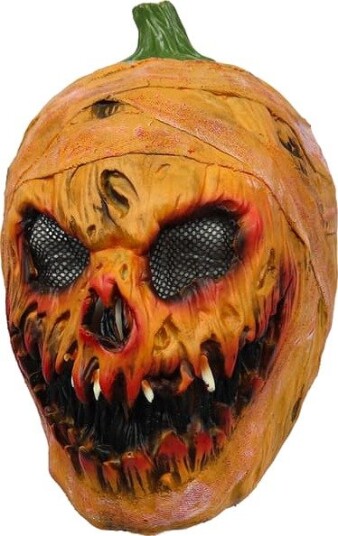 Halloween Skummel Latex Gresskarhode Ansiktsmaske Nyhet Skummel Halloween Kostyme Festrekvisitter