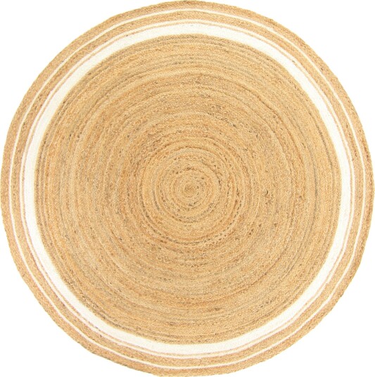 Runde tepper Bundi jute/hvit Størrelse: Ø 240 cm Runde tepper Bundi jute/hvit Størrelse: Ø 240 cm