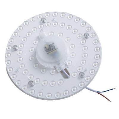 9W LED innsats med linser, flicker free - Ø12,5 cm, erstatt G24, sirkelrør og kompaktrør - Dimbar : Ikke dimbar, Kulør : Varm