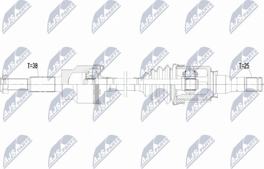 NTY NPW FR 222 Drivaksel NTY NPW FR 222 Drivaksel