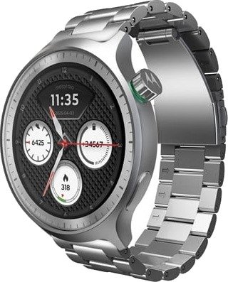 Motorola Moto Watch - Matte Silver + PANTONE Herbal Garden band