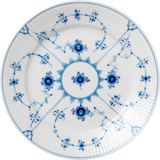 Royal Copenhagen Musselmalt Riflet asjett 22 cm