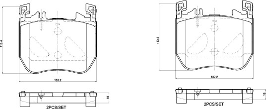 Bremseklosser sett BREMBO P 50 179