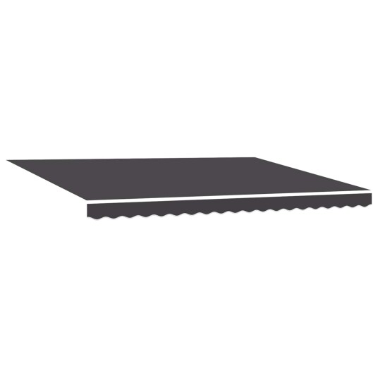 Manuell utskiftbar markise Antrasitt 5 x 3 m
