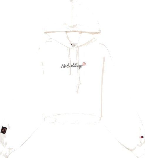 Champion Fashion Hettegenser Crop Hvit Champion Small Hettegenser