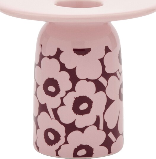 Marimekko Pieni Unikko lysestake 8 cm, rosa/vinrød