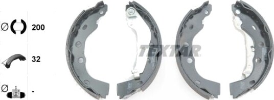 TEXTAR 91074800 Bremsesko sett TEXTAR 91074800 Bremsesko sett