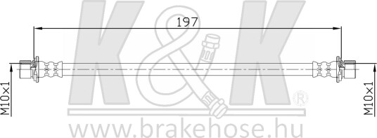 K&K FT1425 Bremseslange