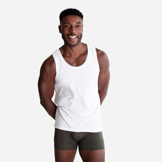 Panos Emporio Bamboo/cotton Tank Top White