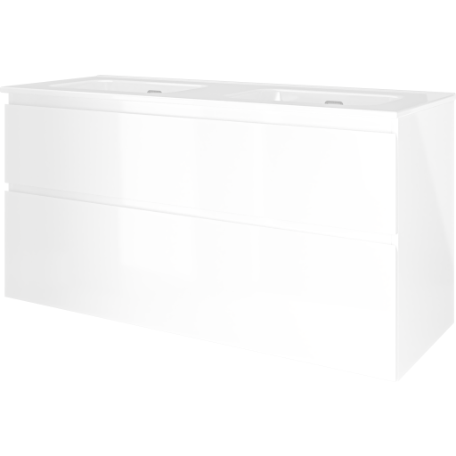 Sanibell Proline møbelpakke 121x46 cm hvit høyglans Sanibell Proline møbelpakke 121x46 cm hvit høyglans