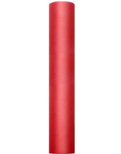Partydeco RØD Tyll på Rull 30 cm x 9 meter