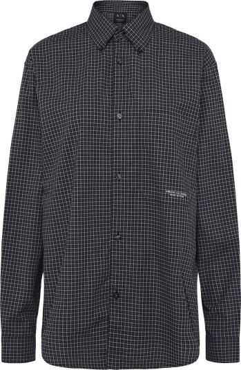 Armani Exchange Shirt GREY/BLACK CHECK M Armani Exchange Shirt GREY/BLACK CHECK M
