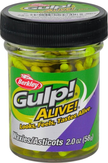 Berkley Gulp Alive "Waxies" maggot Chartreuse