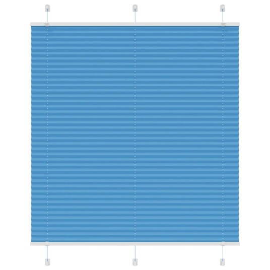 Plisségardin Blå 115x150 cm Stoffbredde 114,4 Polyester