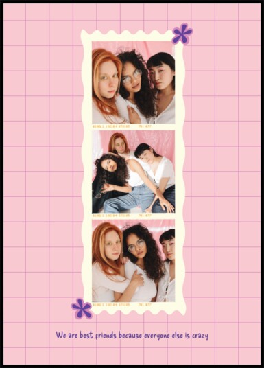 Pink Polaroid Strip Personal Plakat / 70x100