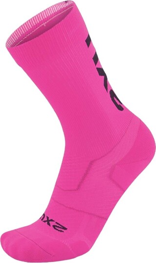 2XU Vectr Light Crew Socks Rosa M | Løpesokker