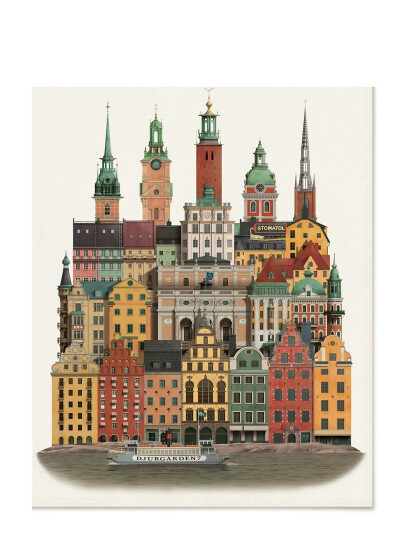 Martin Schwartz Stockholm Tea Towel - Multi/patterned - 50X 70CM