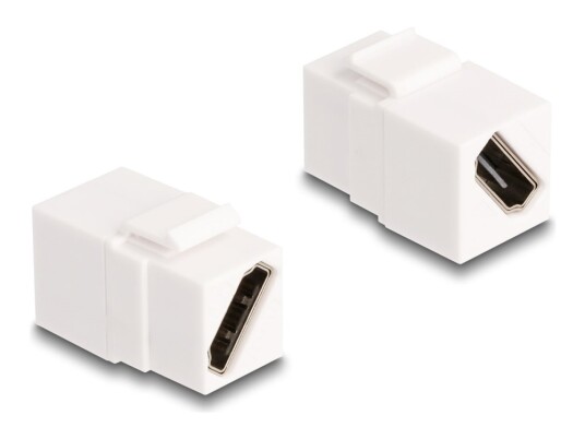 Delock Modulinnlegg Kopling Female To Female 8K 60 Hz Hdmi Hvit 90327