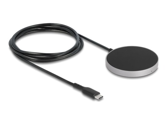 Delock - Trådløs Ladepute - 15 Watt - 1.25 A (Trådløs Lading) - Svart/Grå Delock - Trådløs Ladepute - 15 Watt - 1.25 A (Trådløs Lading) - Svart/Grå